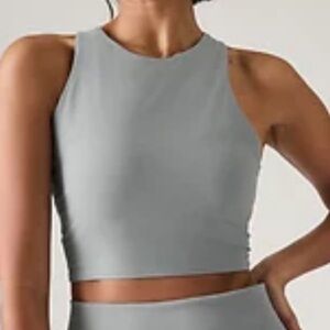 Athleta Conscious crop bra in color “storm cloud”